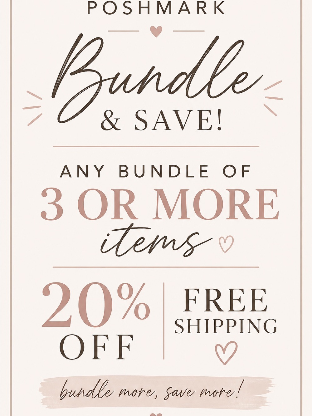 Bundle & Save Promotion Poster - Blush